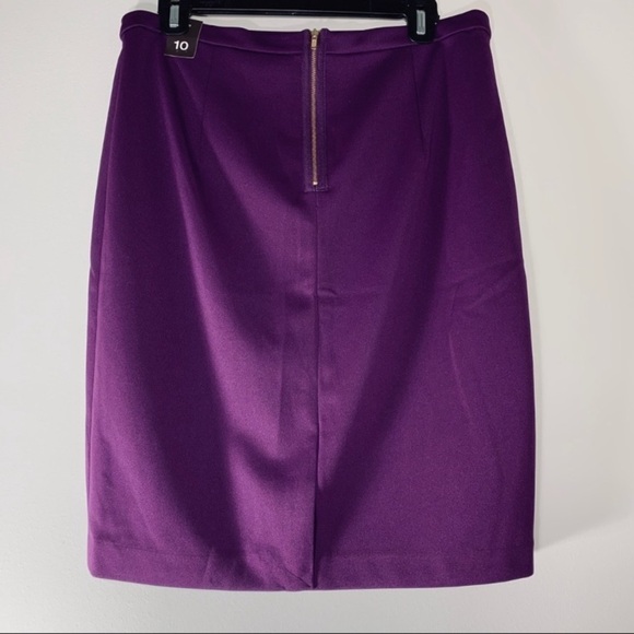 The Limited High Waist‎ Pencil Skirt purple gold zipper career or casual size 2 - Picture 3 of 11